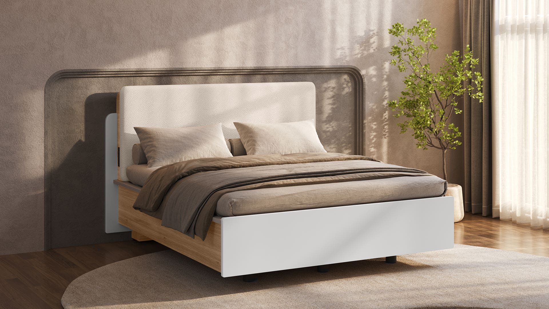Ergonest King Size Smart Bed with Dual Mattress Incline and Motorized Lift-Up Storage