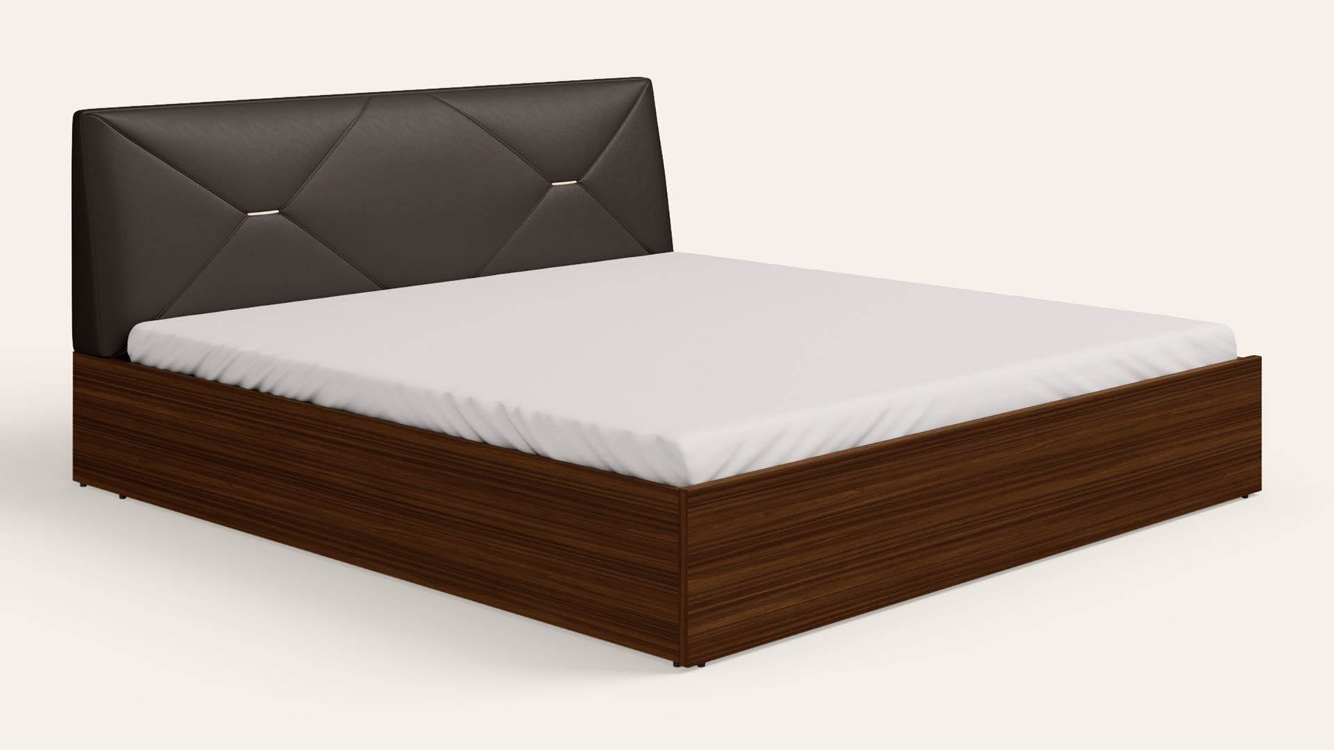 Solara Queen Size Wooden Bed with Box Storage