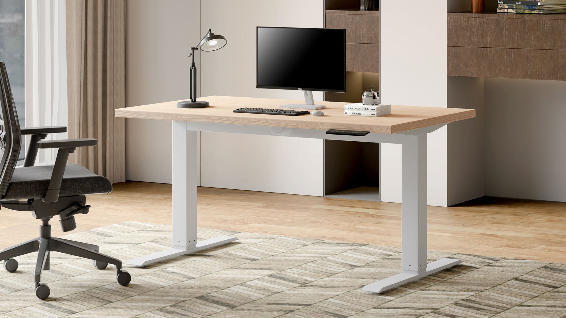 Workout Power Operated Height Adjustable Study Table with 4 Memory Presets