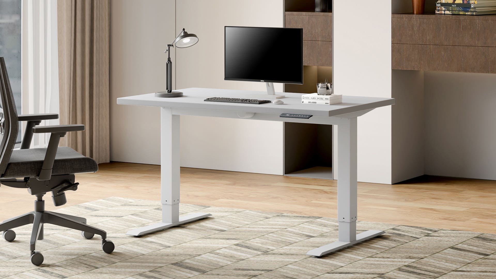 Workout Power Operated Height Adjustable Study Table with 4 Memory Presets