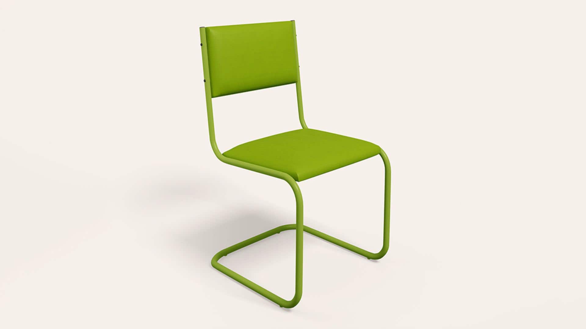 Vivid Ergonomic Leatherette Cantilever Chair (Green)