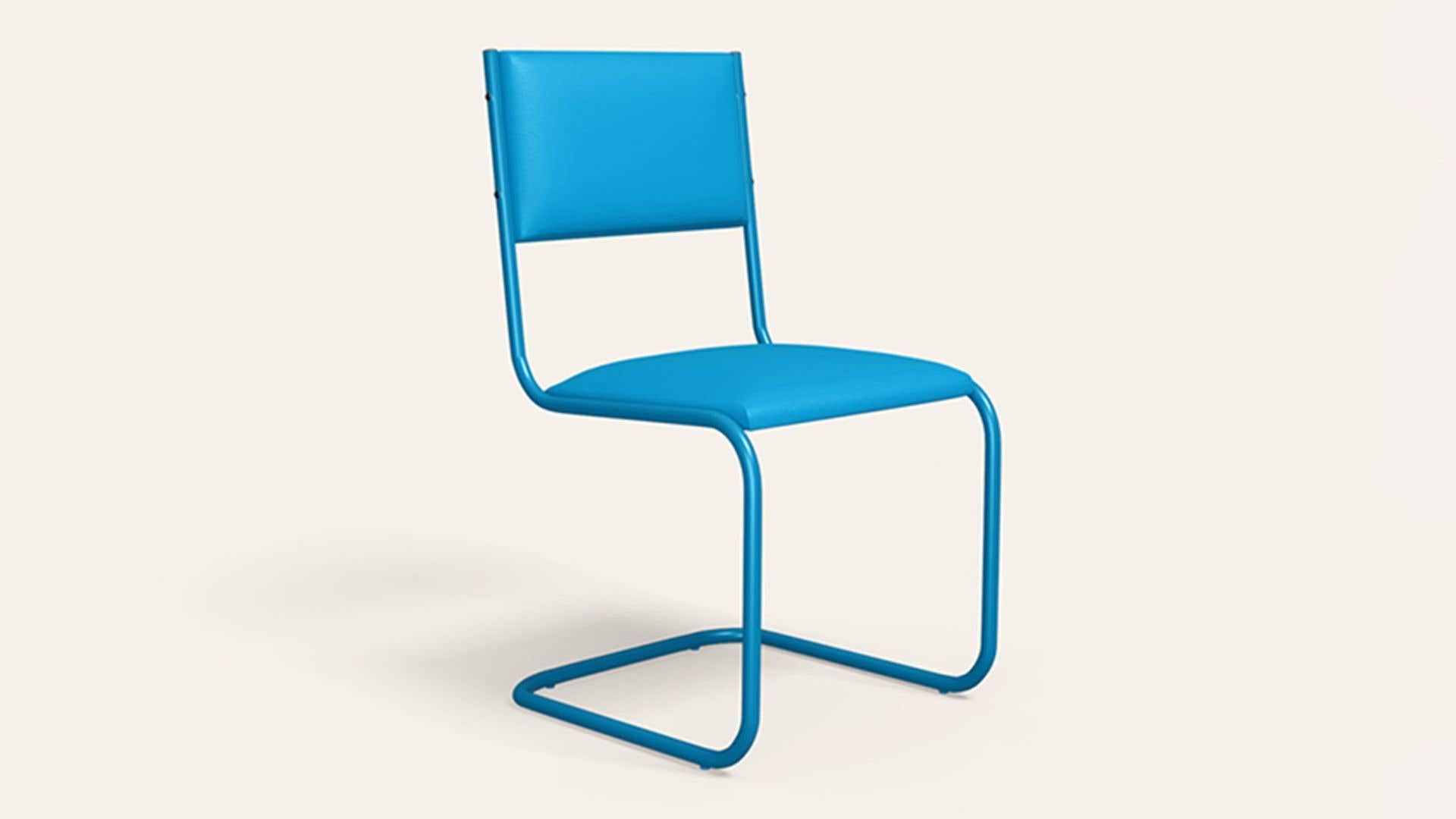 Vivid Ergonomic Leatherette Cantilever Chair (Blue)