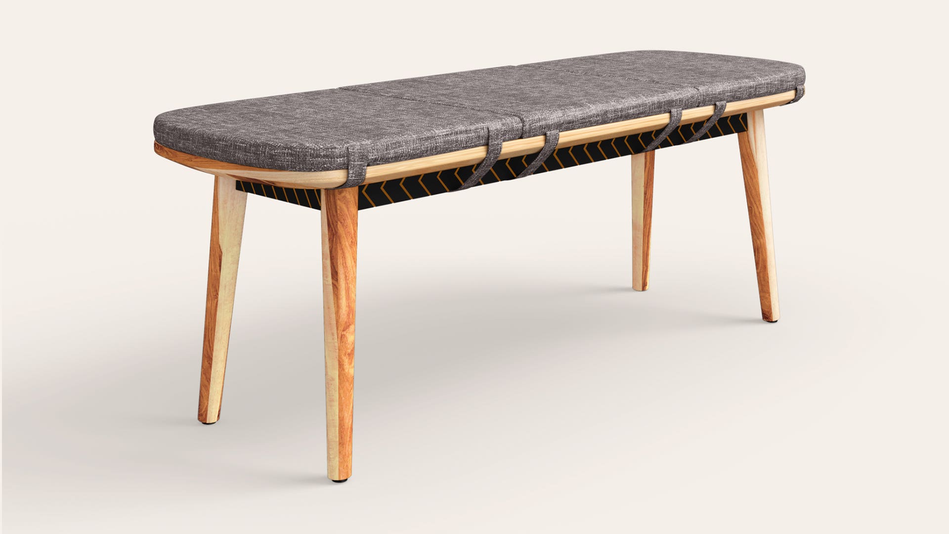 Cesar 3-Seater Solid Wood Dining Bench