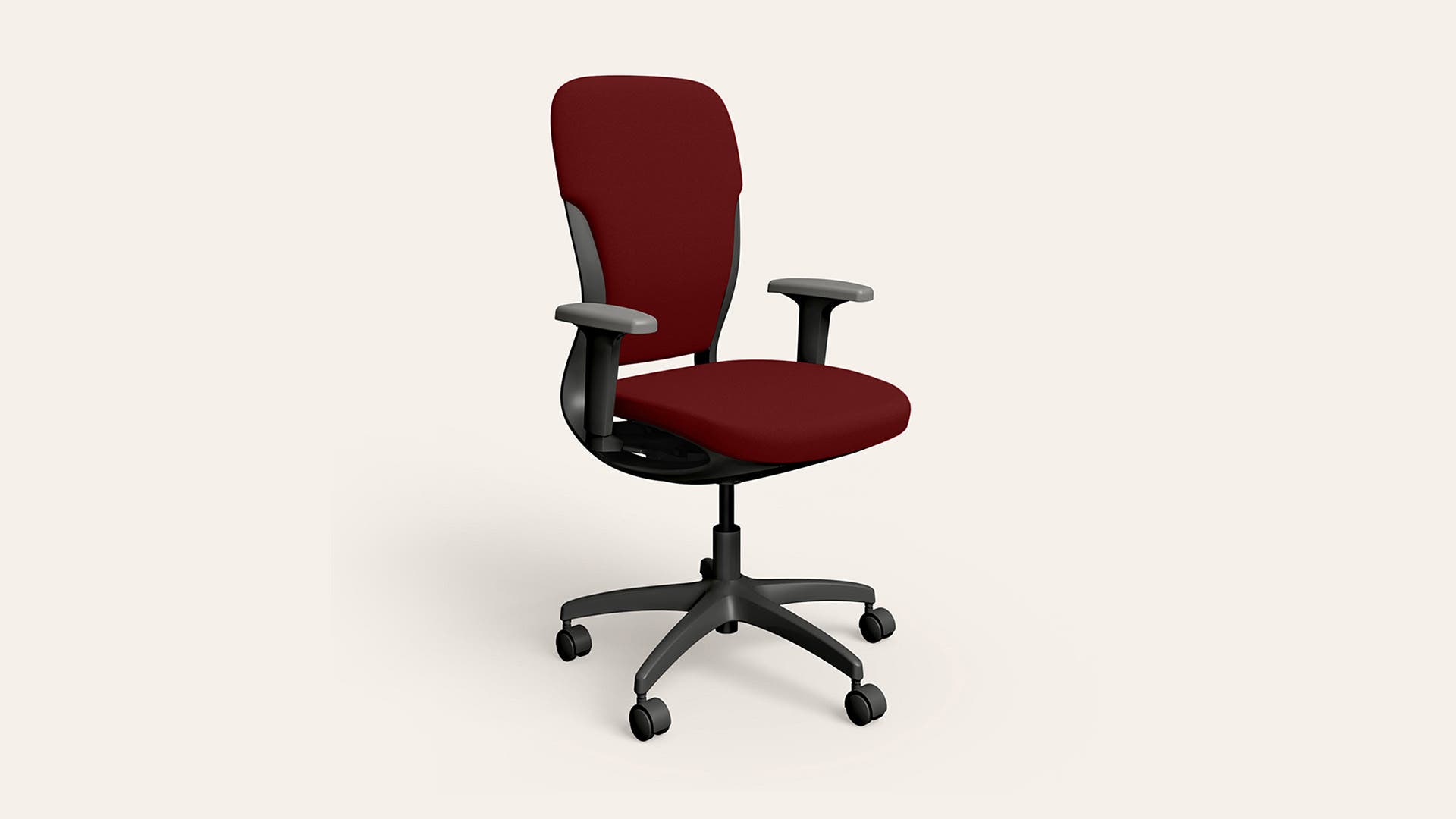 Motion High Back Knitted Fabric Ergonomic Office Chair (Milan Red - Grey Body)