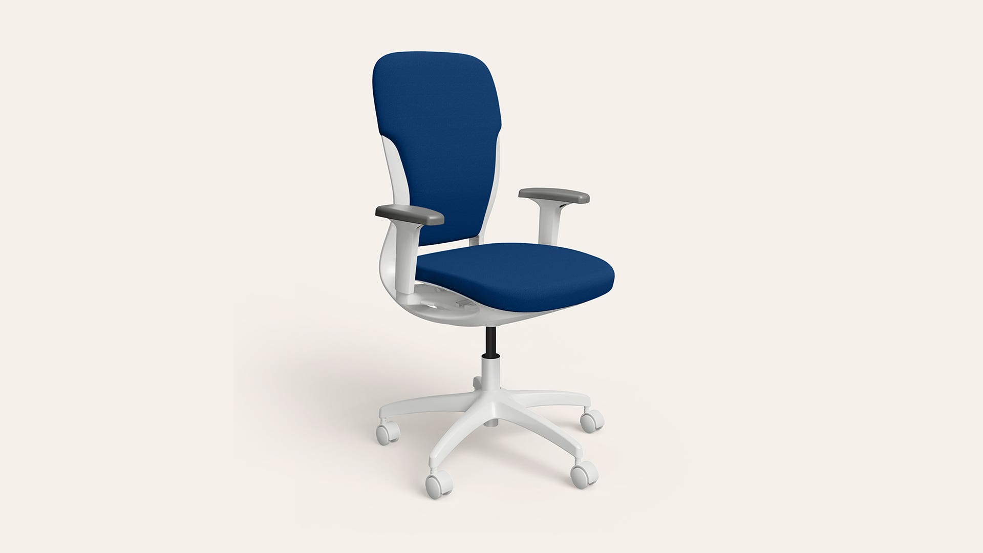 Motion High Back Knitted Fabric Ergonomic Office Chair (Royal Blue - White Body)