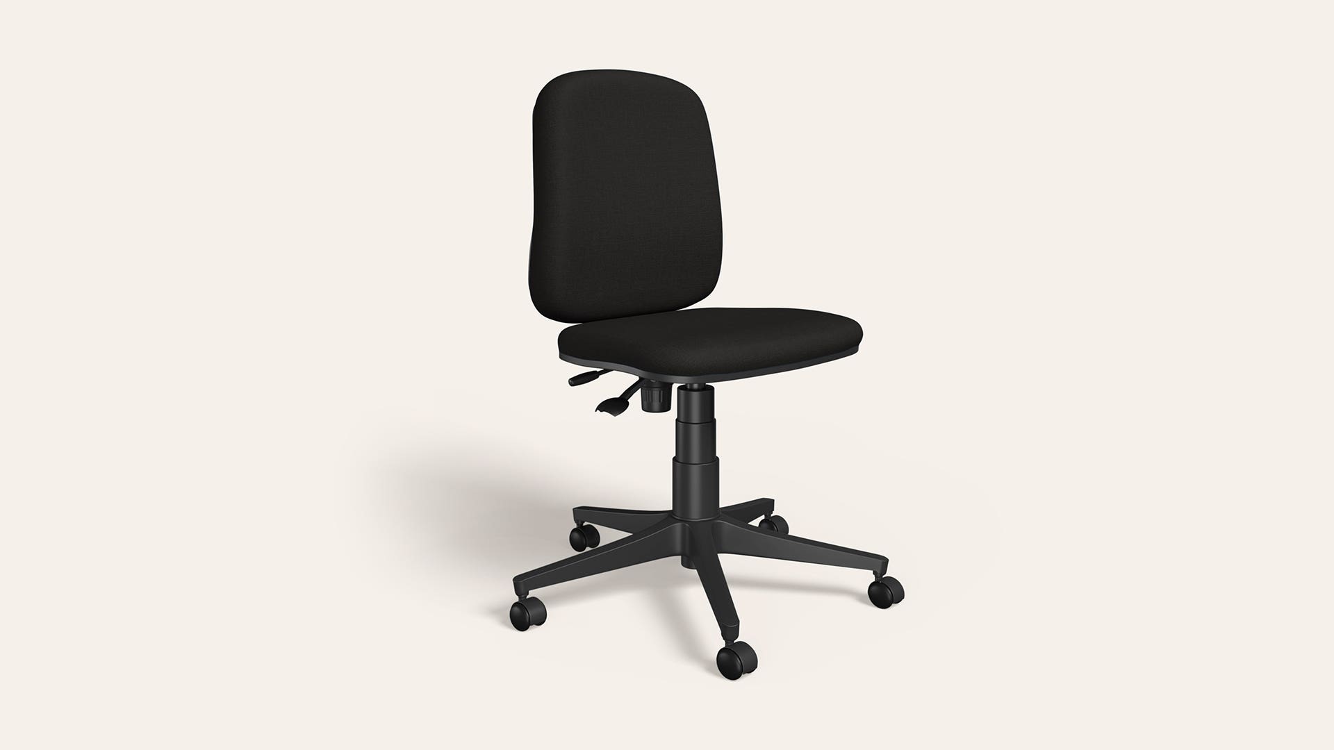 Learn Fabric Adjustable Height Revolving Study Chair (Black)
