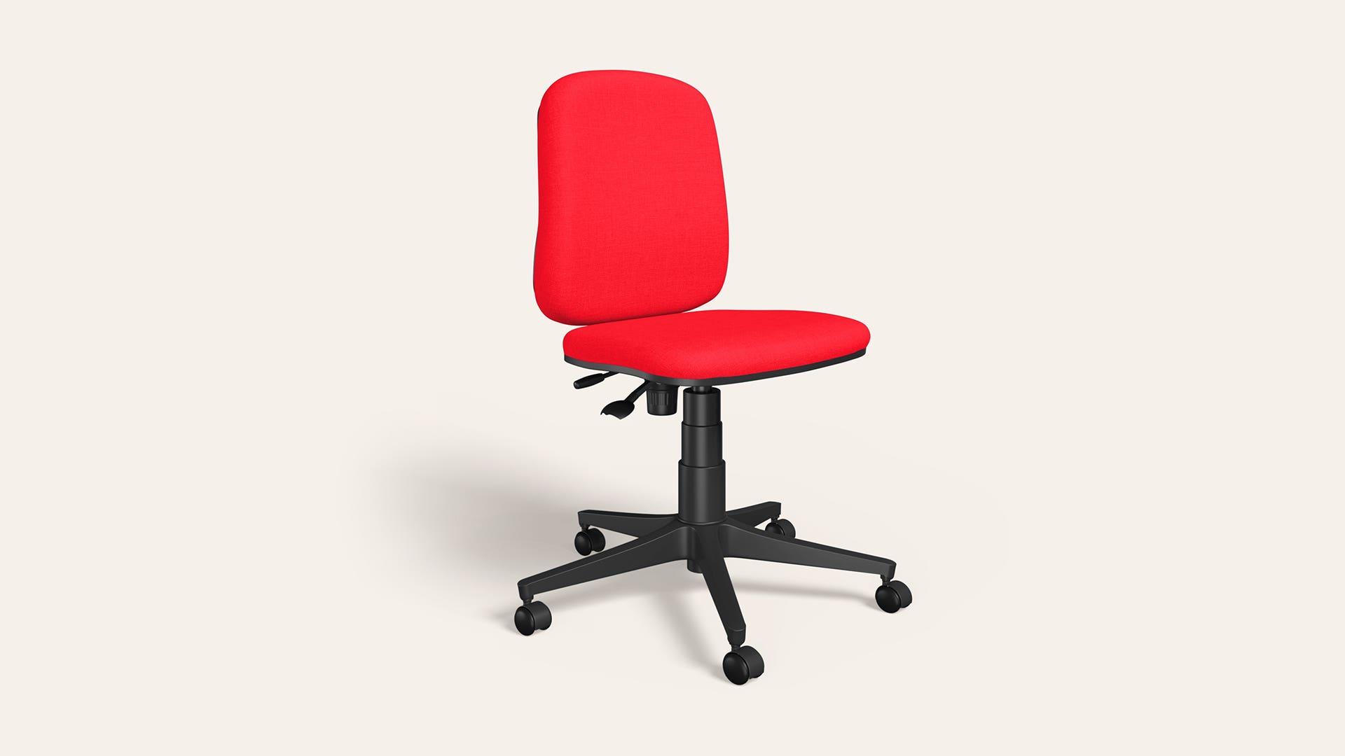 Learn Fabric Adjustble Height Revolving Study Chair (Milan Red)