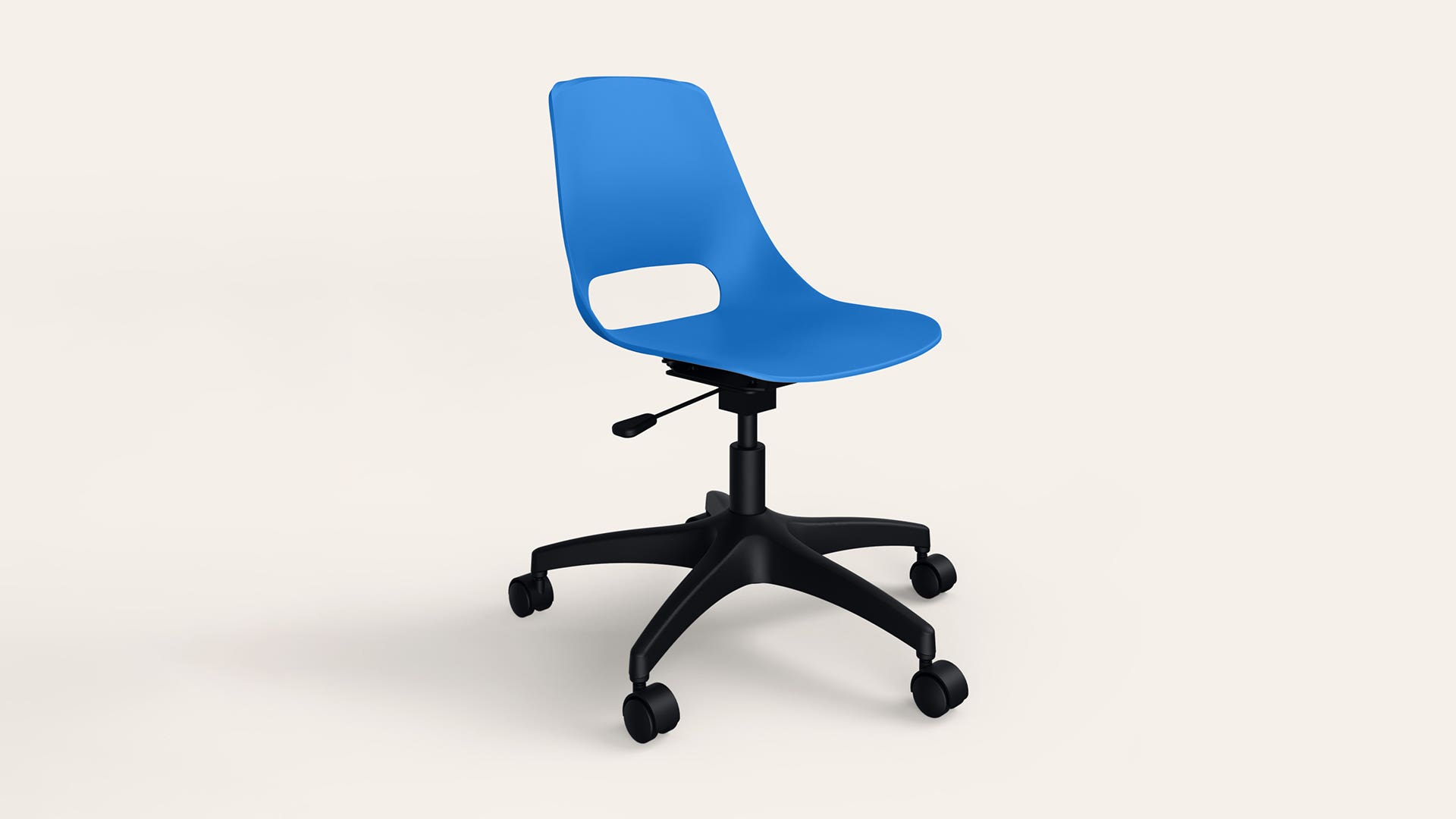Shine 360 Adjustble Height Revolving Chair (Azure Blue)
