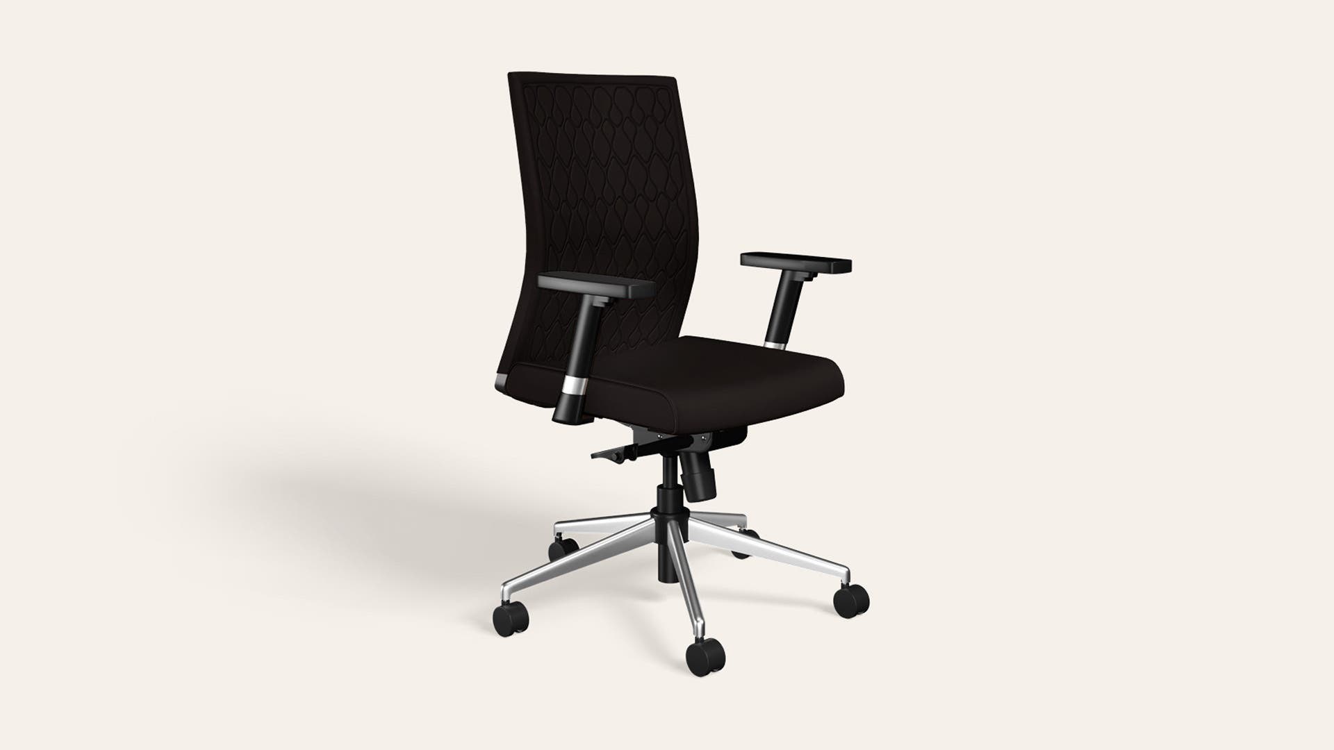 Prime Full Back Knitted Fabric Ergonomic Office Chair (Black Ink)