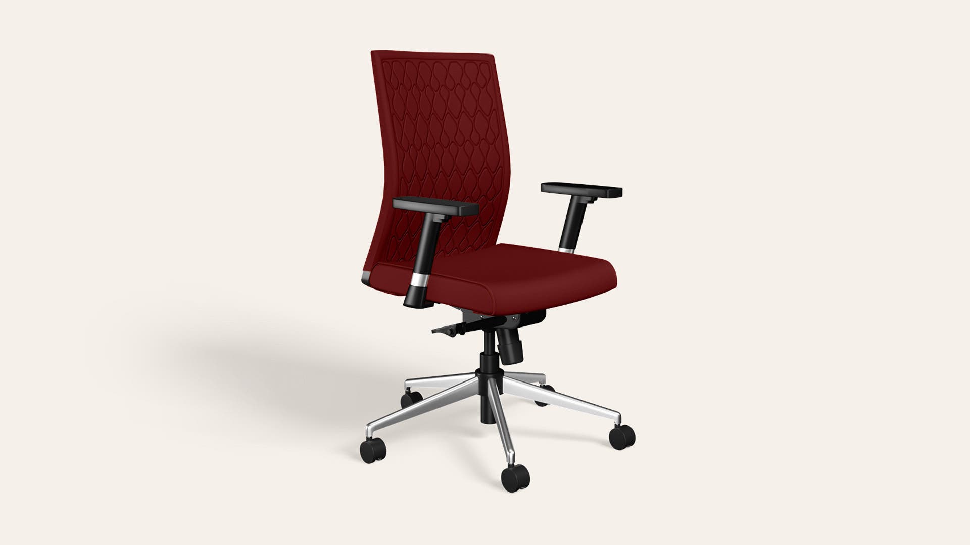 Prime Full Back Knitted Fabric Ergonomic Office Chair (Milan Red)