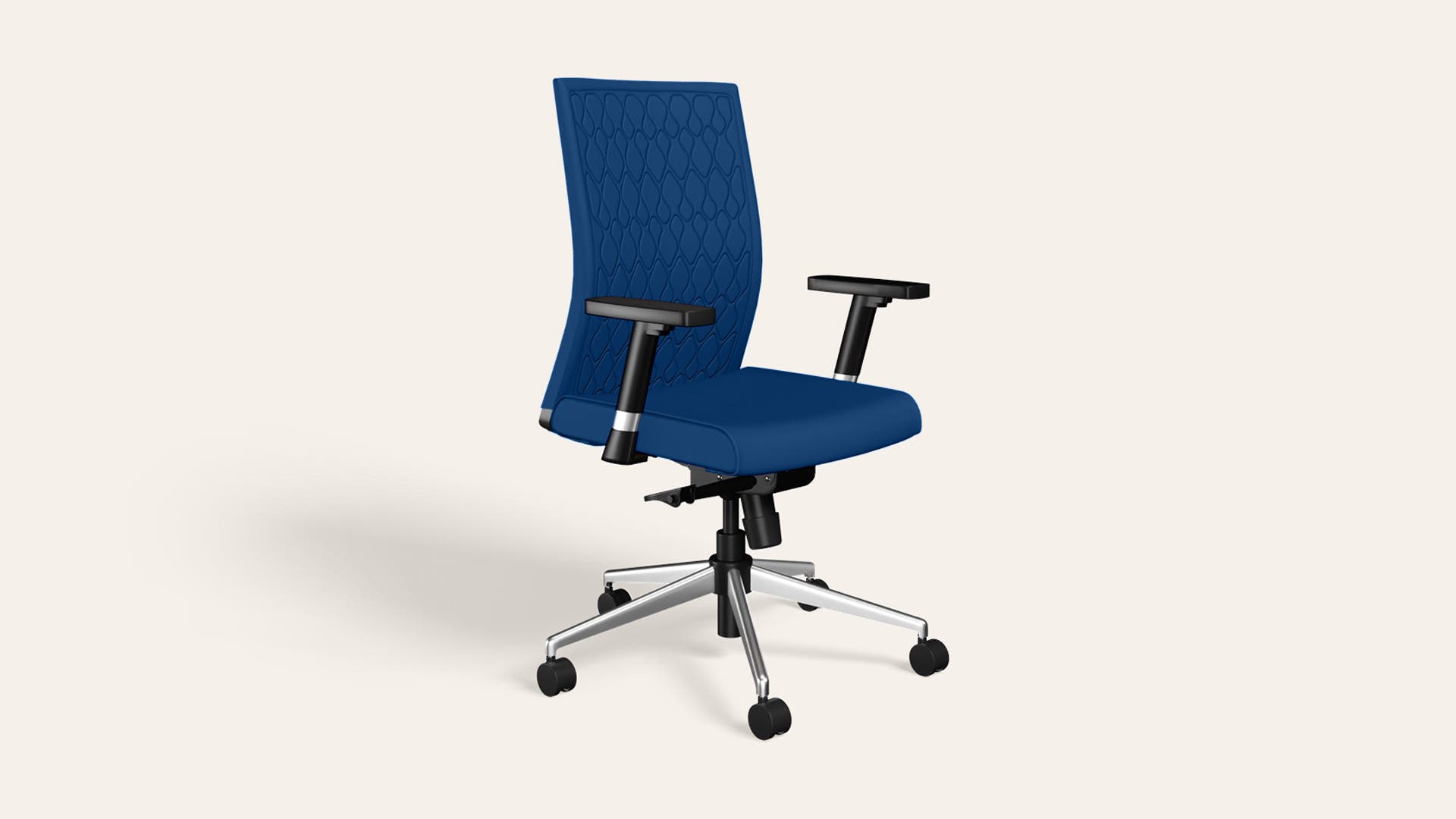 Prime Full Back Knitted Fabric Ergonomic Office Chair (Royal Blue)
