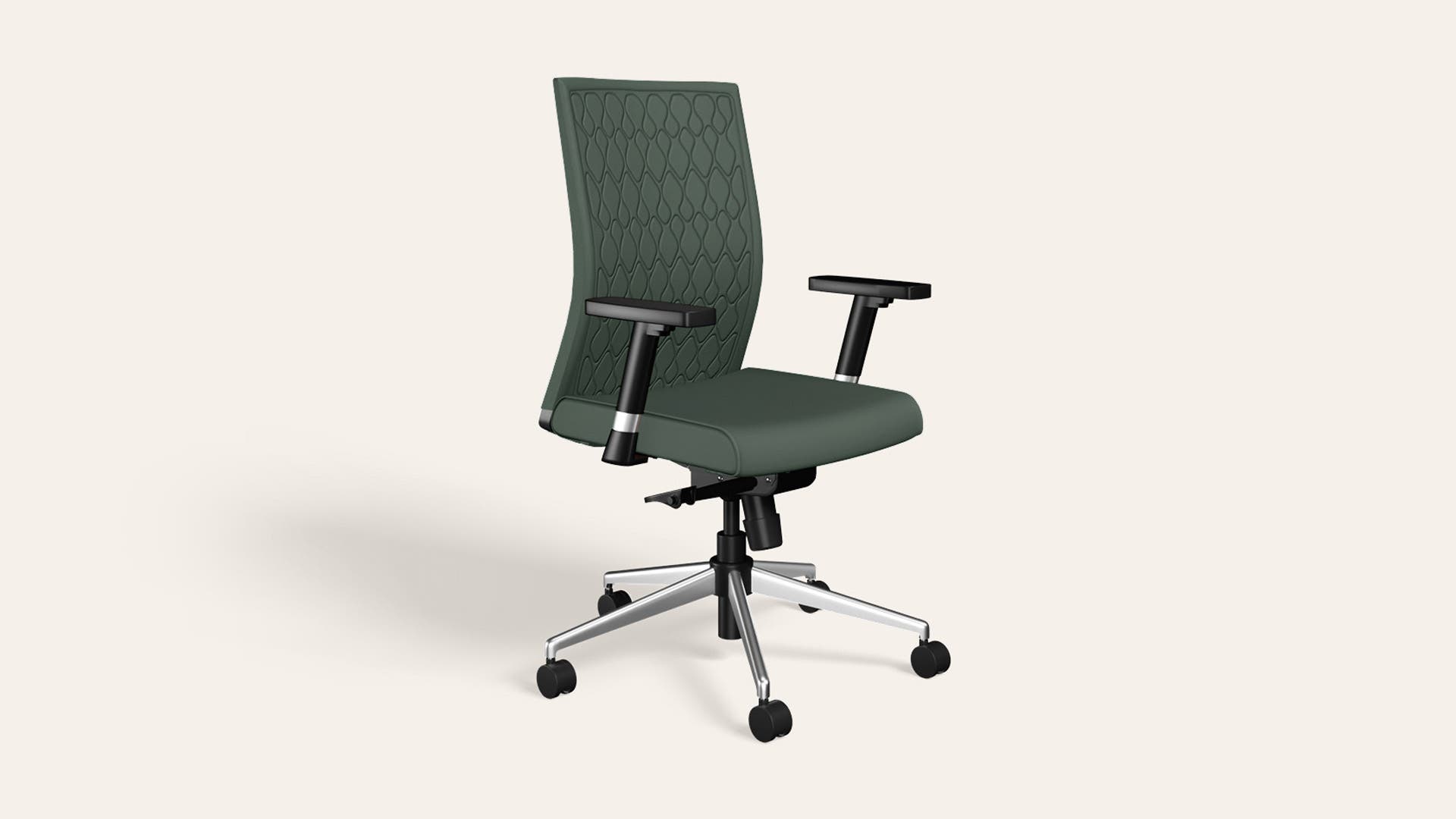 Prime Full Back Knitted Fabric Ergonomic Office Chair (Earthstone)