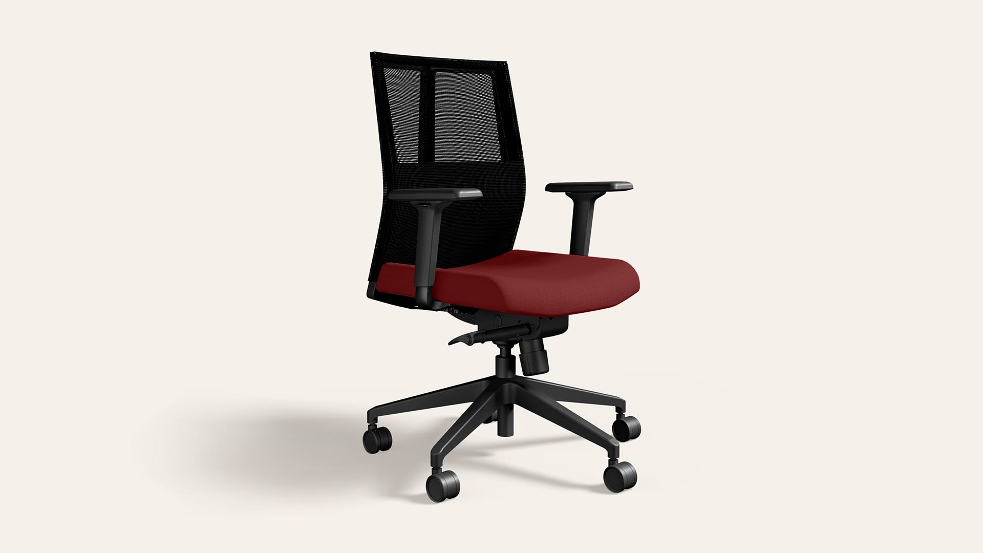 Cross Full Back Knitted Fabric Ergonomic Office Chair (Milan Red)