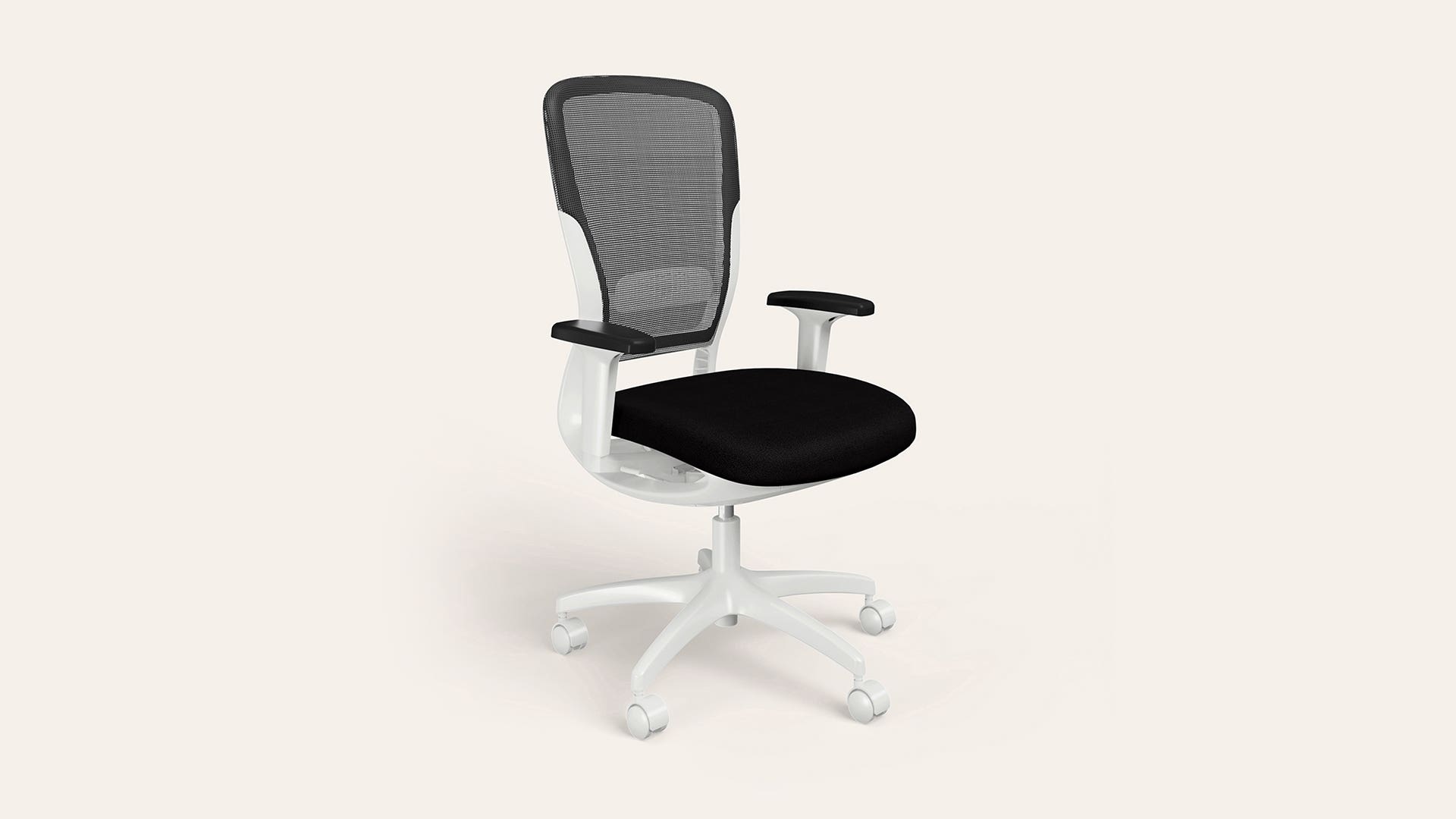 Motion Full Back Mesh Ergonomic Office Chair (Black Ink with White Body)
