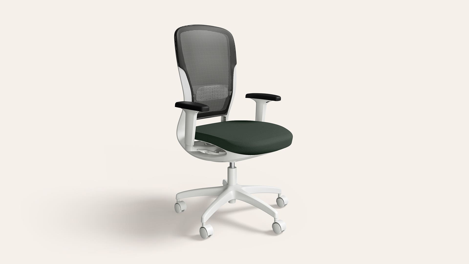 Motion Full Back Mesh Ergonomic Office Chair (Earth with White Body)