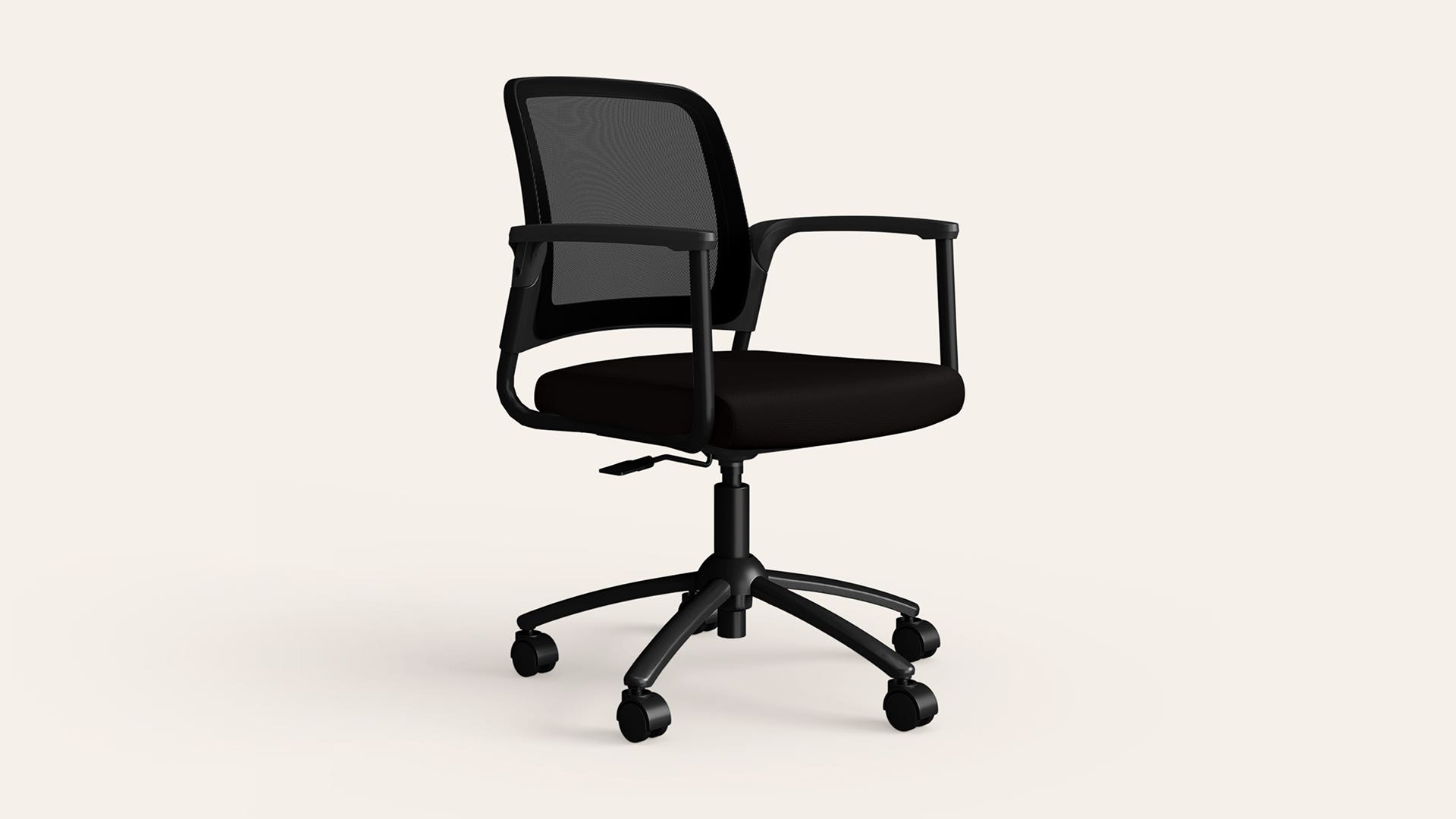 Relax Revolving Mesh Chair (Black Ink Fabric, Black Body)
