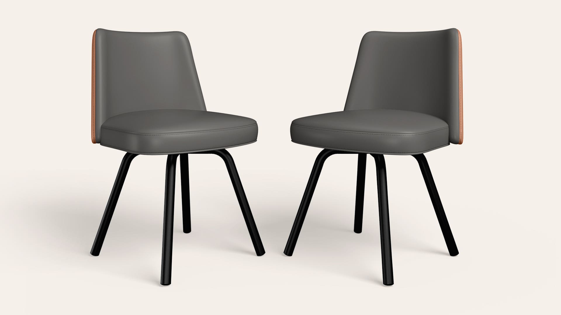 Zentia Synthetic Leather Dining Chair (Set of 2)