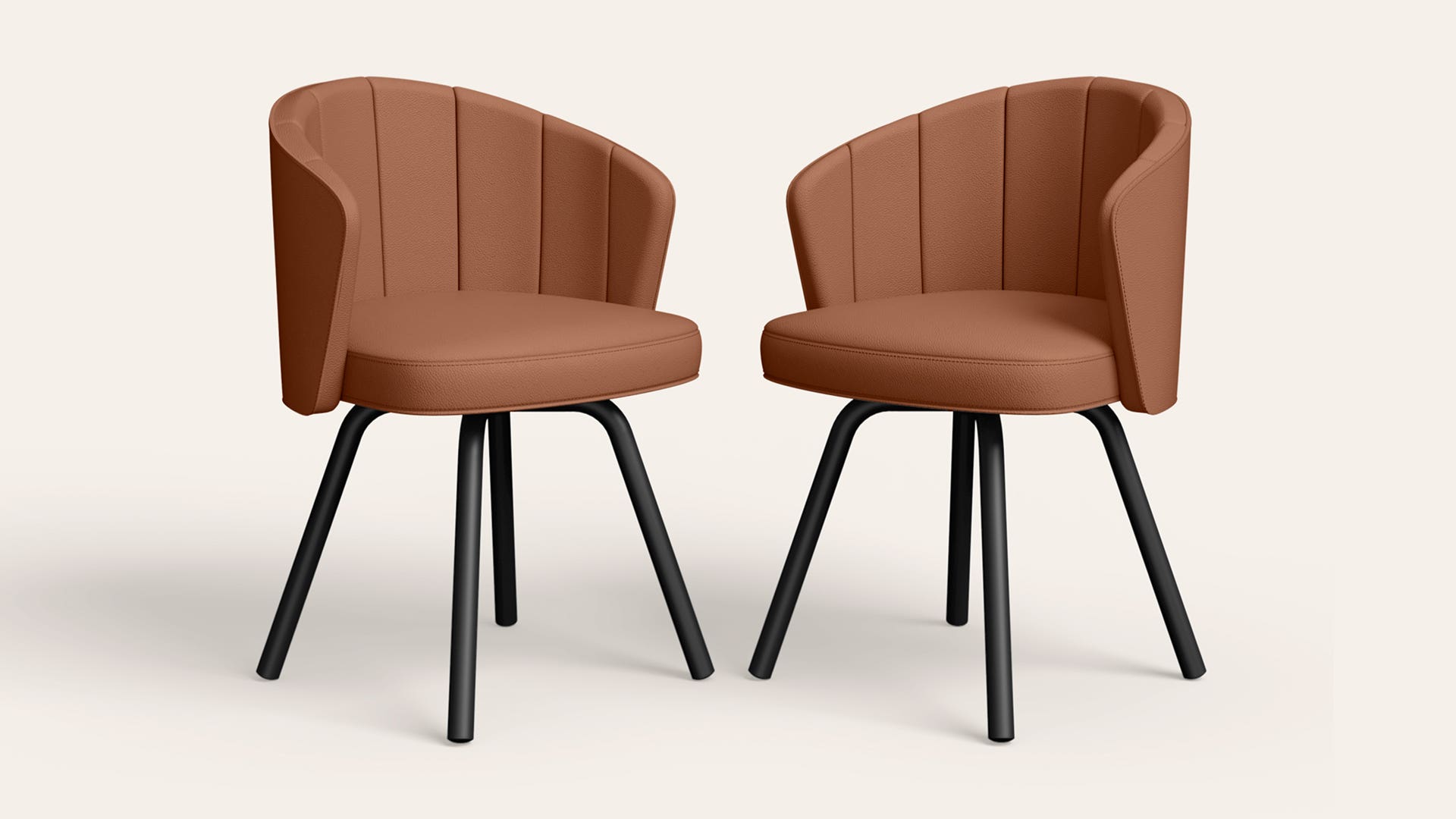 Muna Synthetic Leather Dining Chair (Set of 2)
