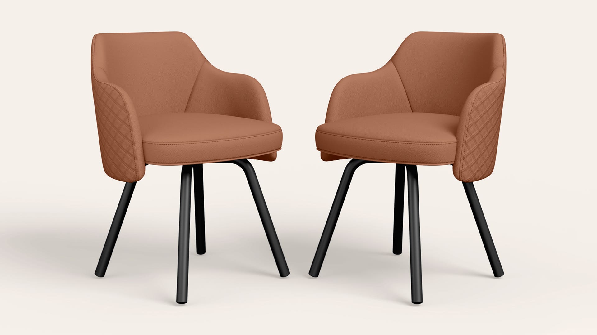 Erza Synthetic Leather Dining Chair (Set of 2)