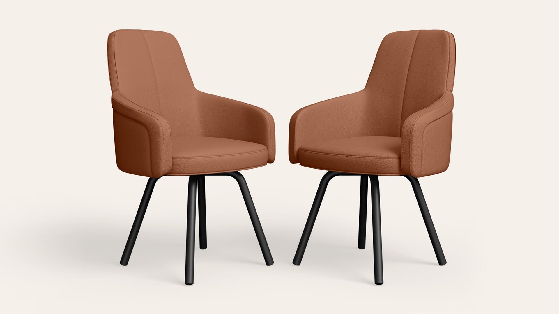 Eve High Back Synthetic Leather Dining Chair (Set of 2)