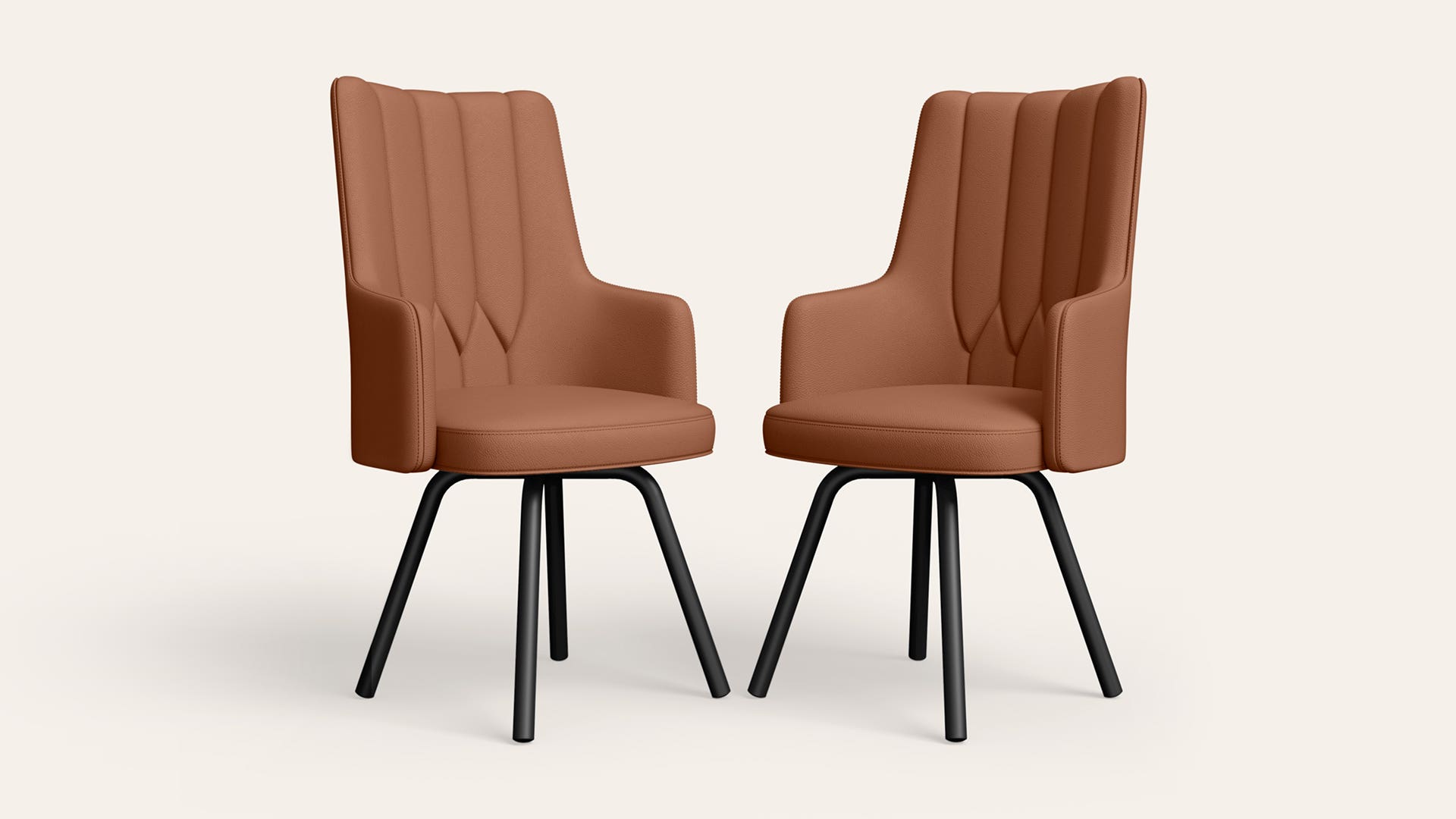 Ronin High Back Synthetic Leather Dining Chair (Set of 2)