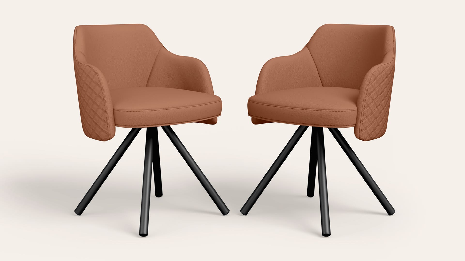 Erza Synthetic Leather Dining Chair (Set of 2)