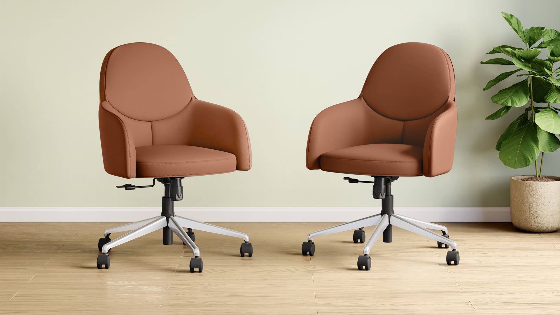 Upmods Astra High Back Synthetic Leather Dining Chair (Set of 2)