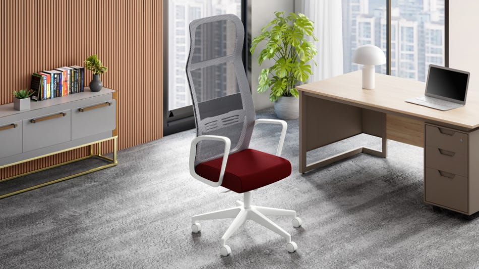 Vurv High Back Knitted Fabric Mesh Ergonomic Office Chair , DIY Installation