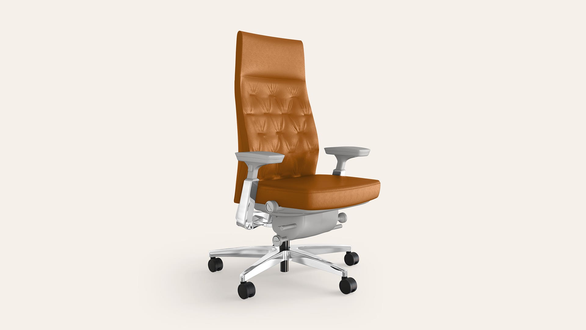 Posture Perfect 2 High Back Premium Leather Executive Ergonomic Chair (Choco Tan)