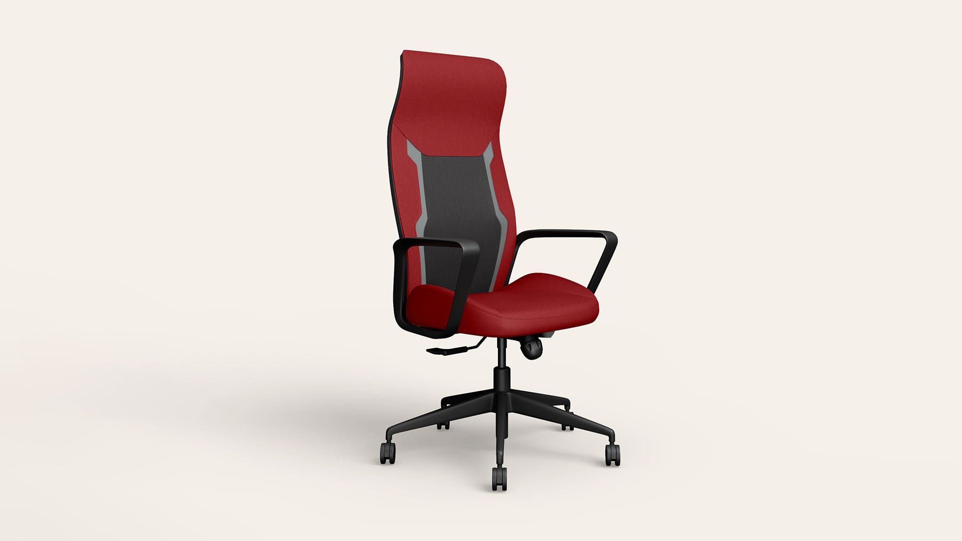 Tecno High Back Fabric Ergonomic Gaming Chair (Red)