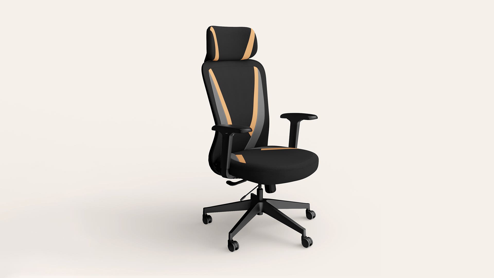 Camo High Back Fabric Ergonomic Gaming Chair (Black Tan)