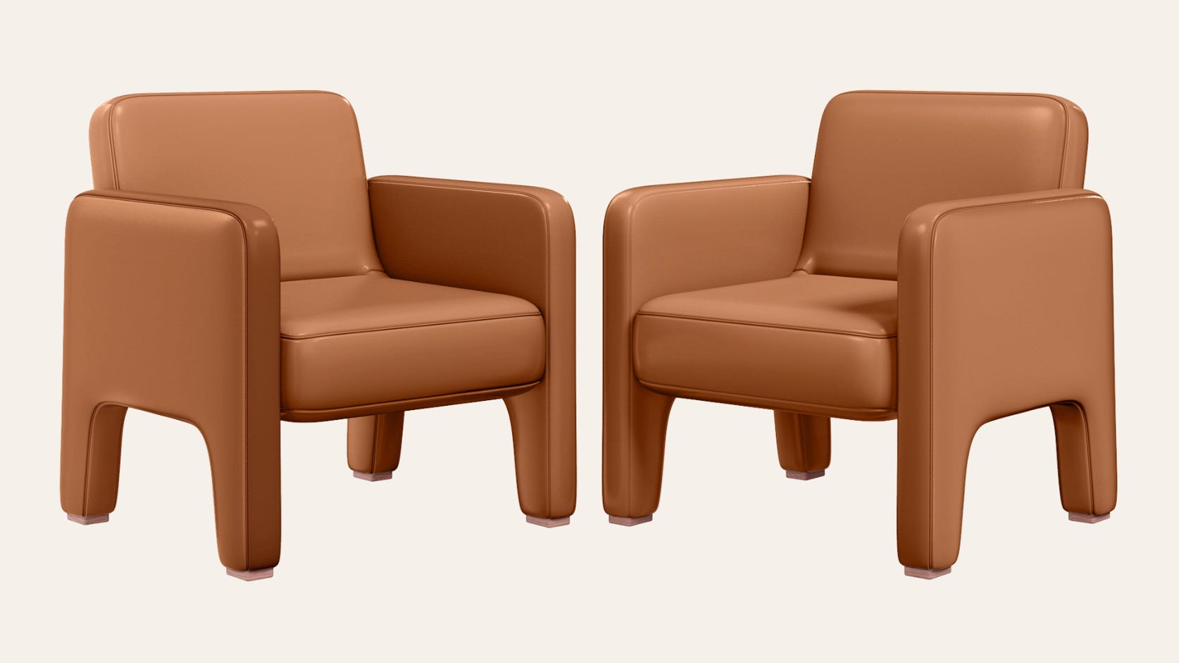 Poddy Synthetic Leather Fully Upholstered Lounge Chair