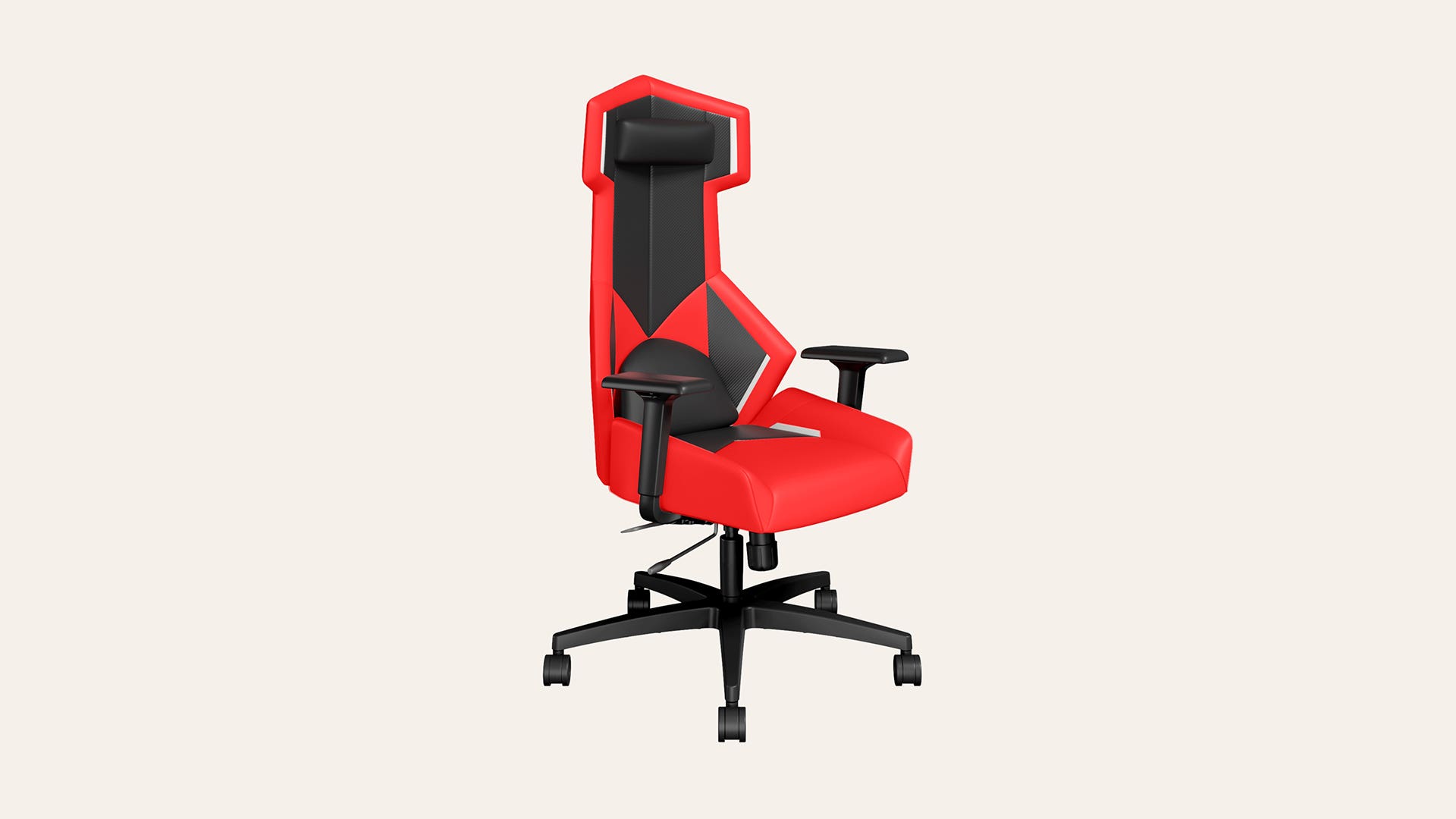 Venox High Back Synthetic Leather Ergonomic Gaming Chair (Red)