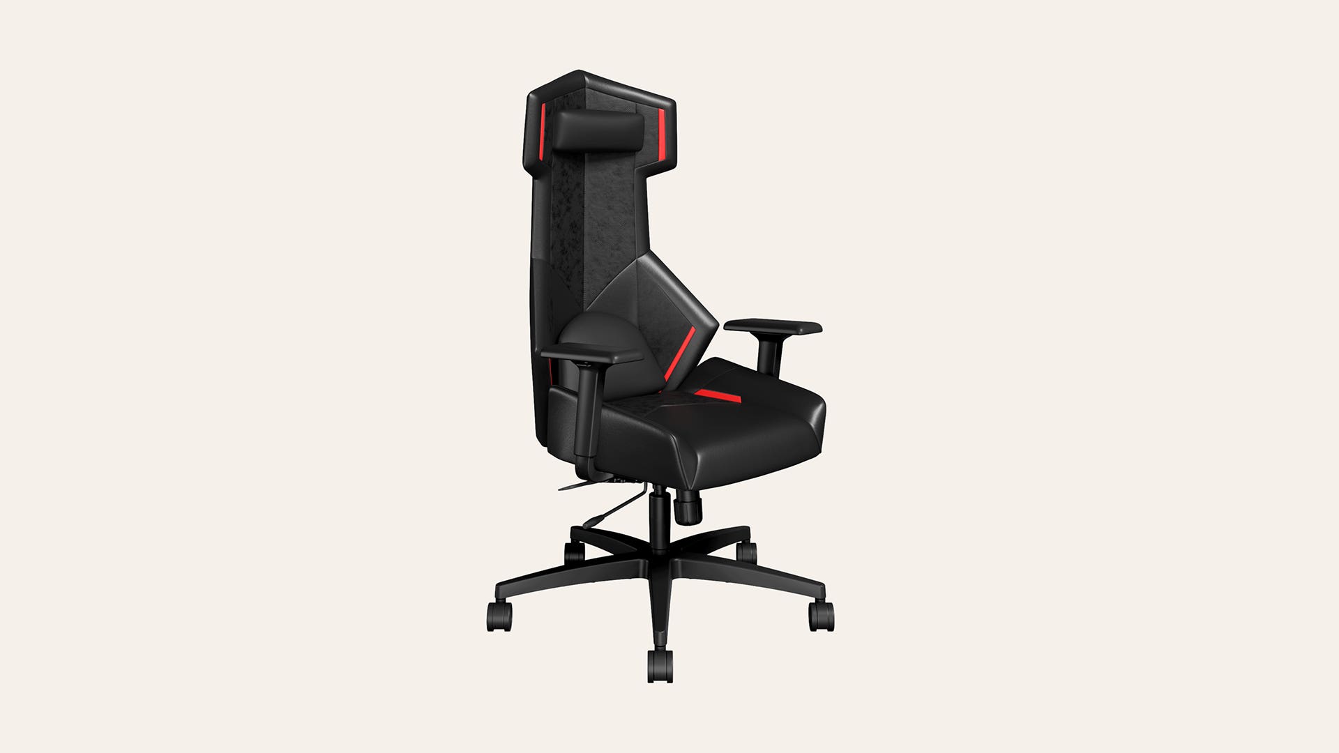 Venox High Back Synthetic Leather Ergonomic Gaming Chair (Black)