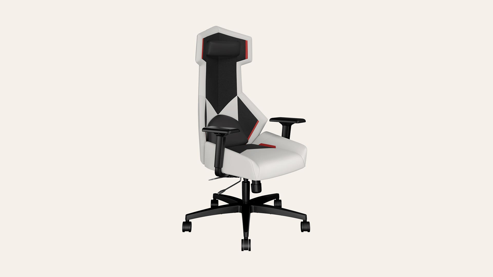 Venox High Back Synthetic Leather Ergonomic Gaming Chair (White)