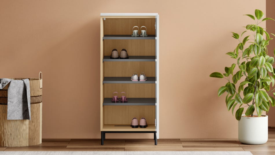 Cinq 10-Pairs Engineered Wood Shoe Rack