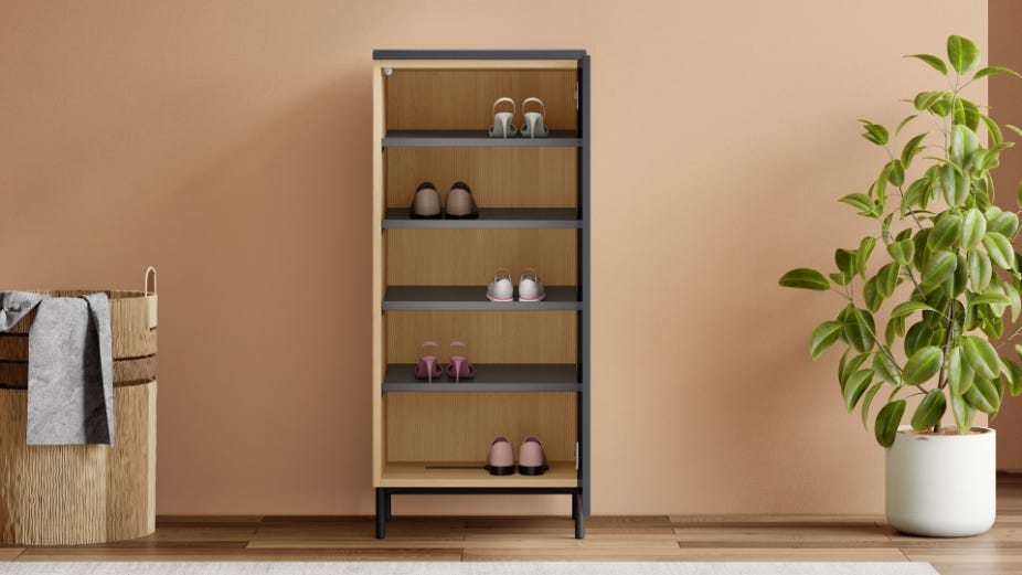 Cinq 10-Pairs Engineered Wood Shoe Rack