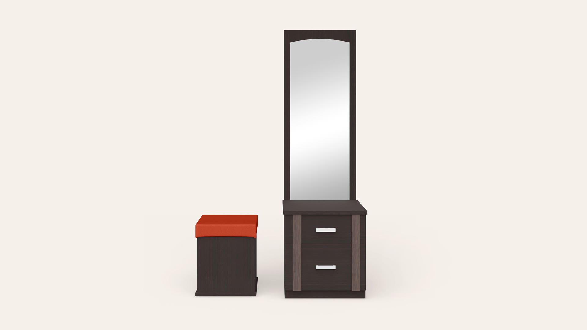 Zurina Particle Board Dressing Table with Stool