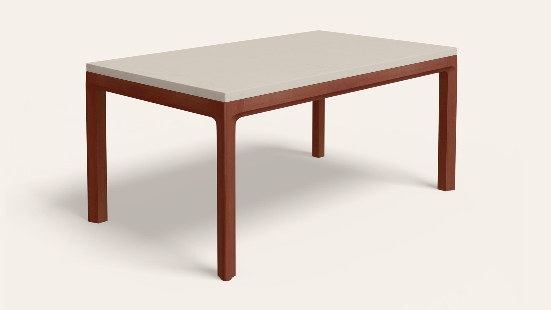 Terrene 6-Seater Marble Rectangular Dining Table