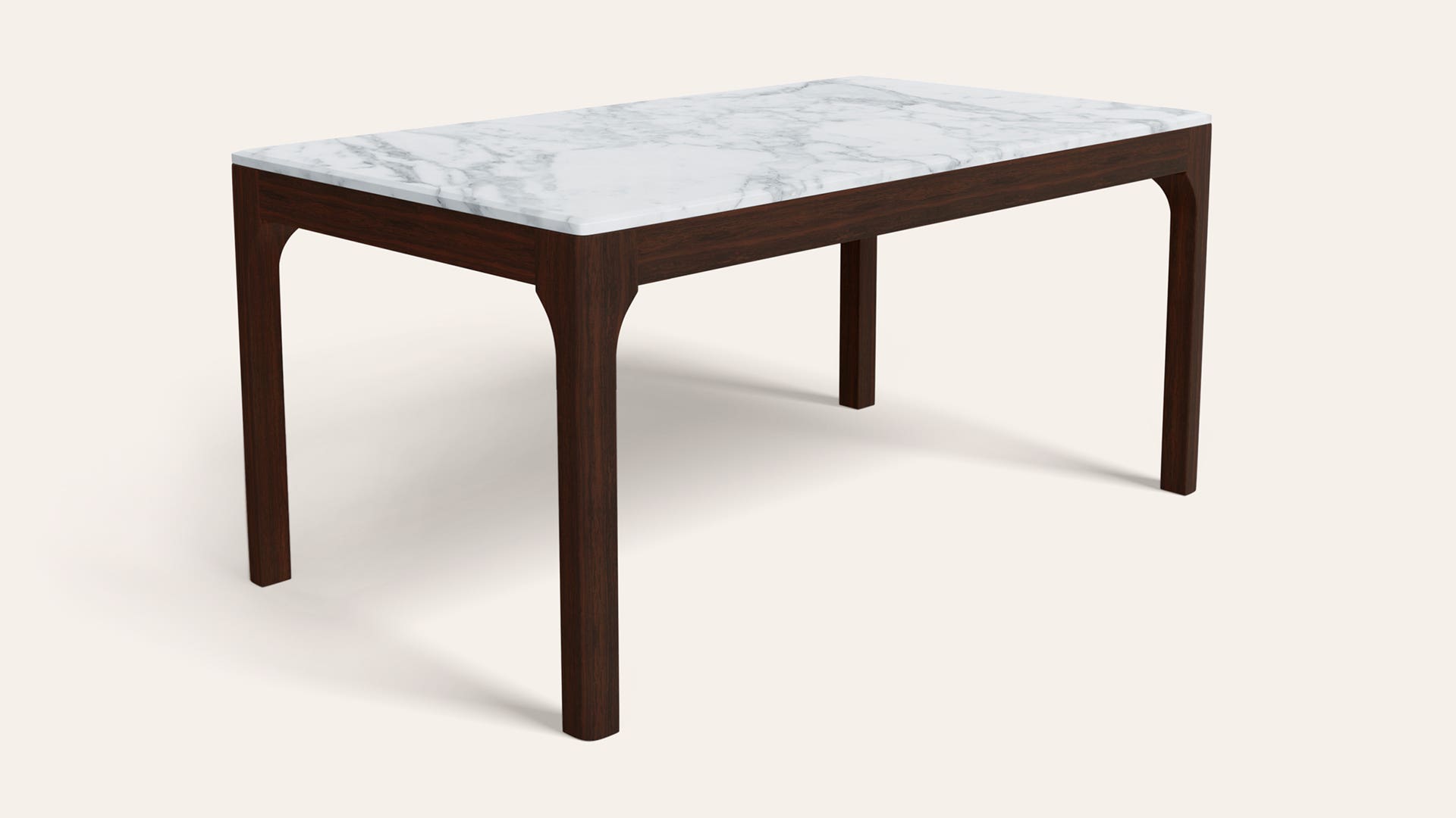 Snowflake 6-Seater Marble Rectangular Dining Table