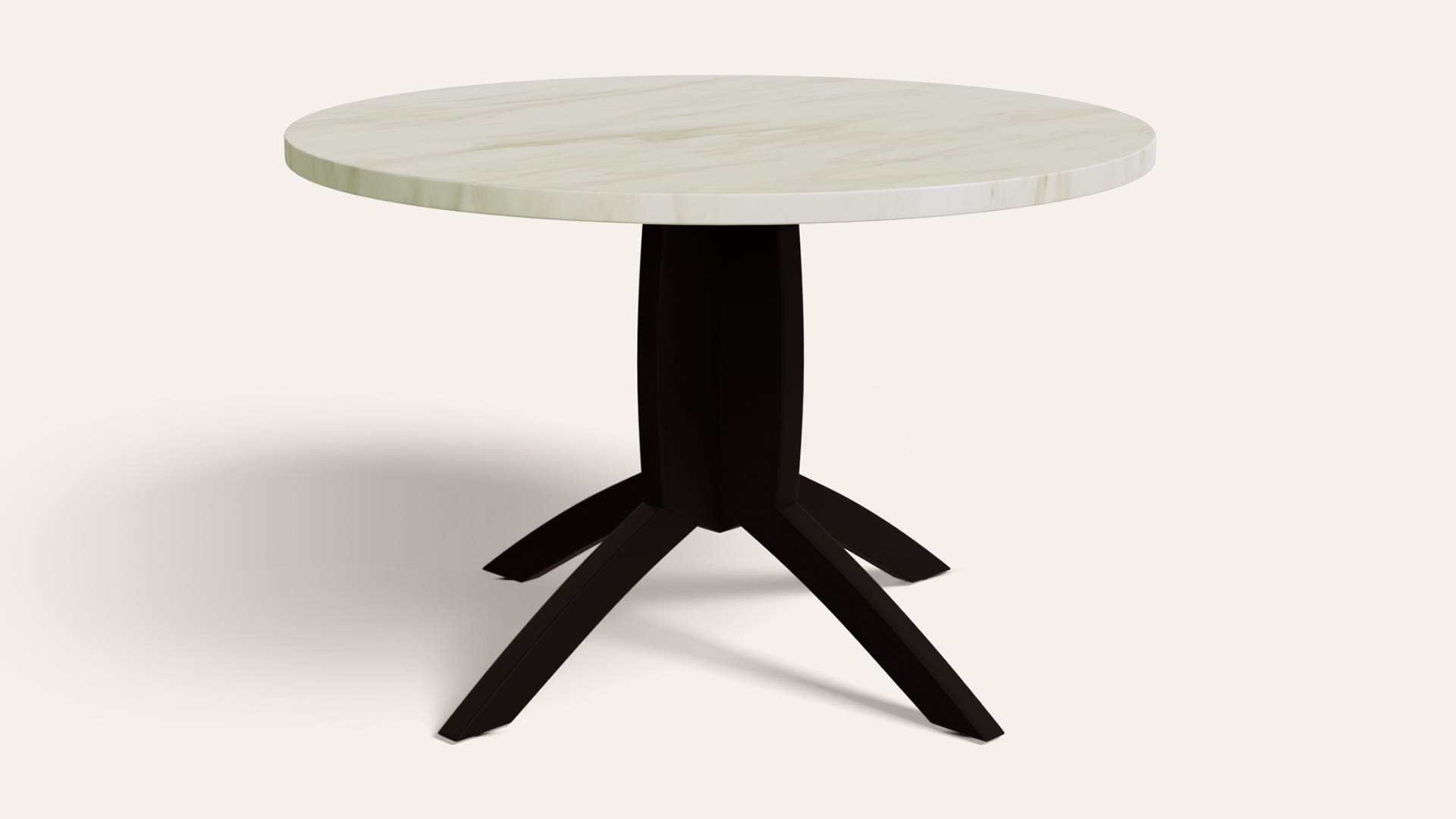 Arctic 4-Seater Rubber Wood Circular Dining Table