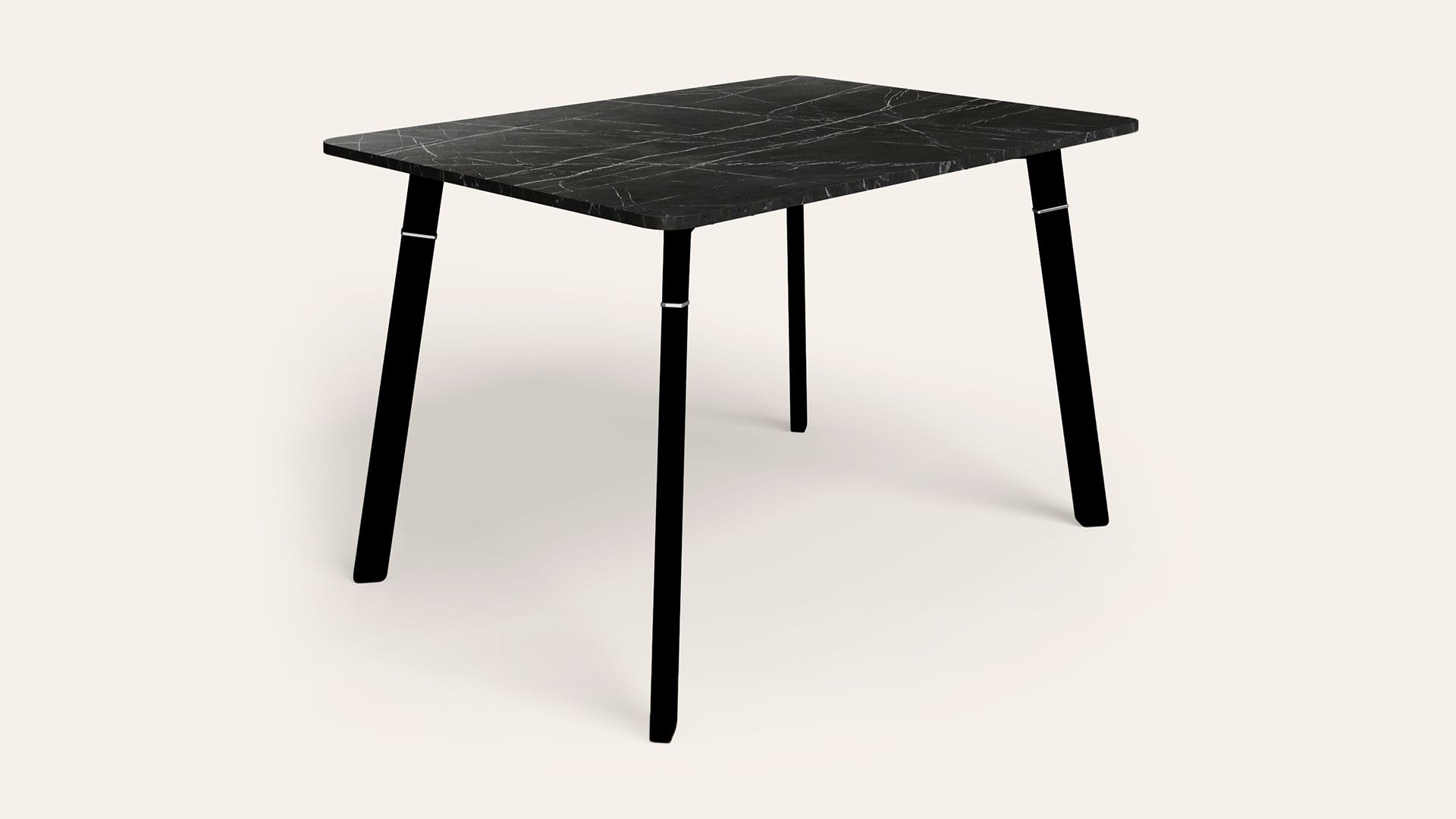 Aclectic 4-Seater Engineered Wood Rectangular Dining Table