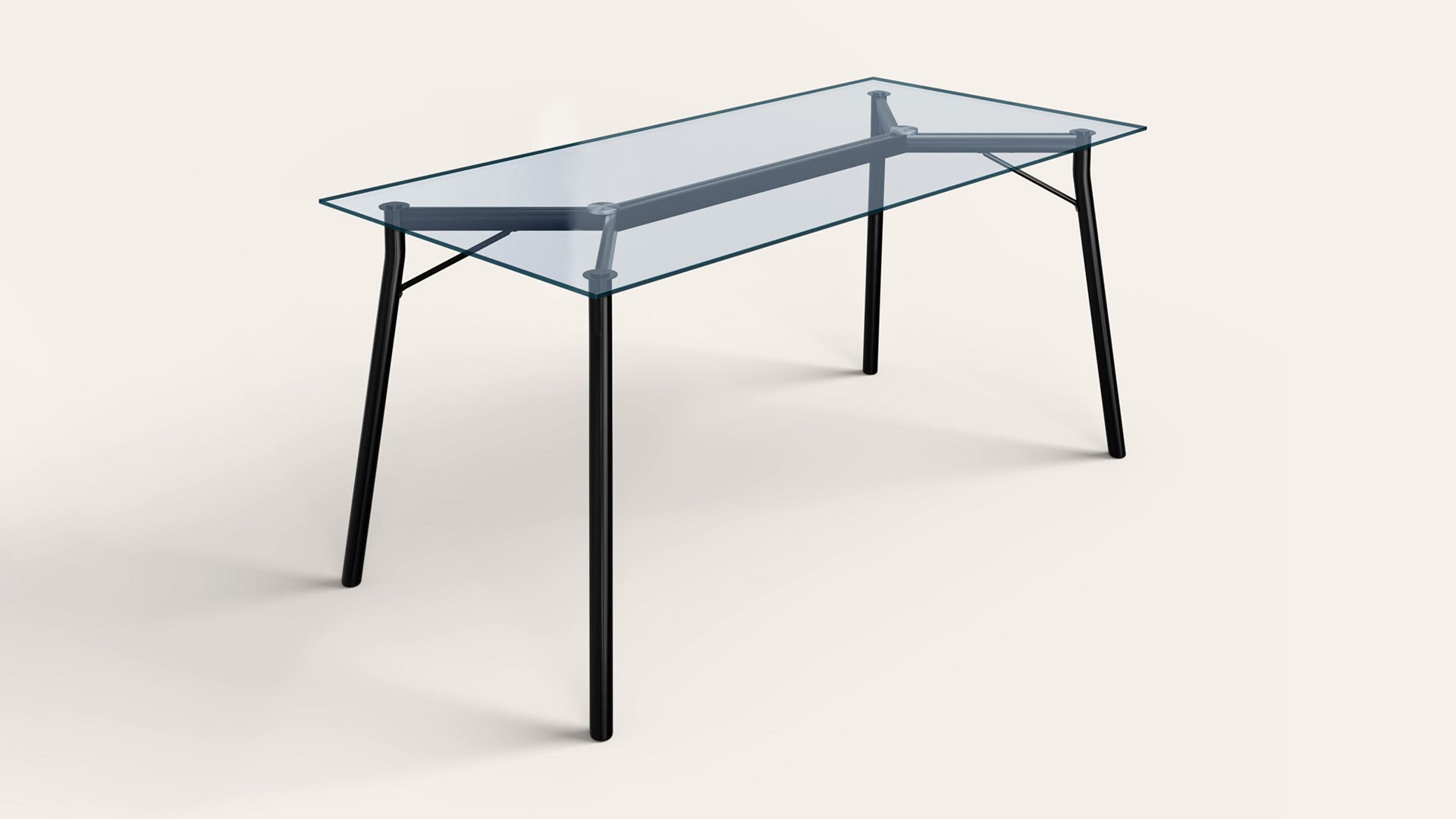 Silica 6 Seater Toughened Glass Rectangular Dining Table