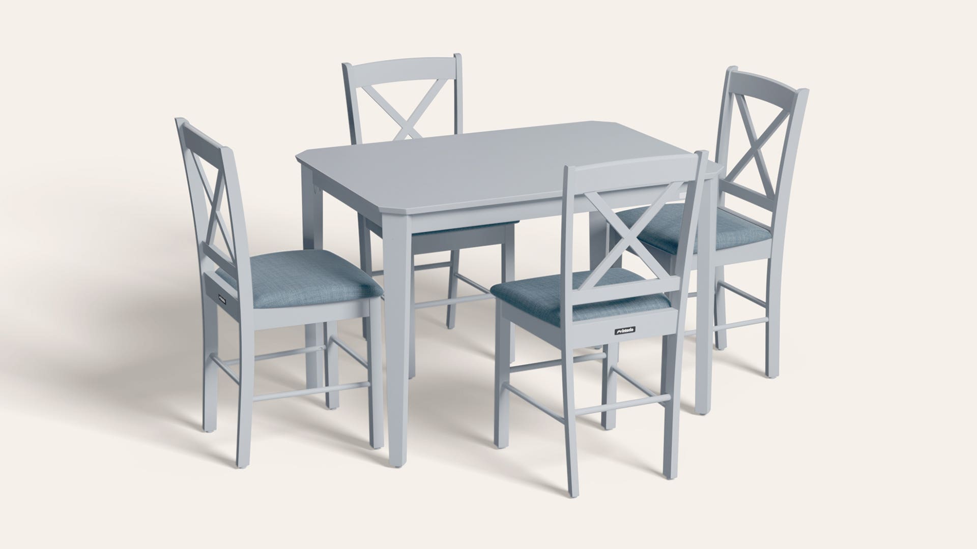 Oregano Rectangular 4-Seater Solid Wood Dining Set