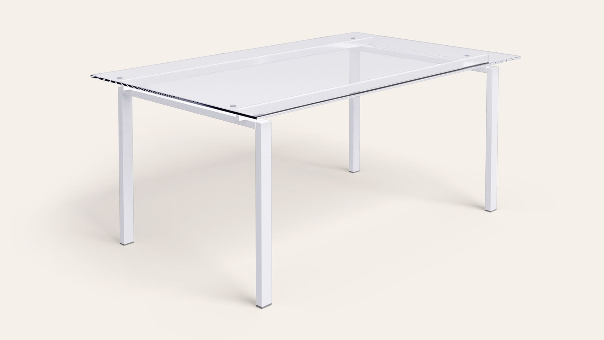 Atlas 6 Seater Glass Rectangular Dining Table