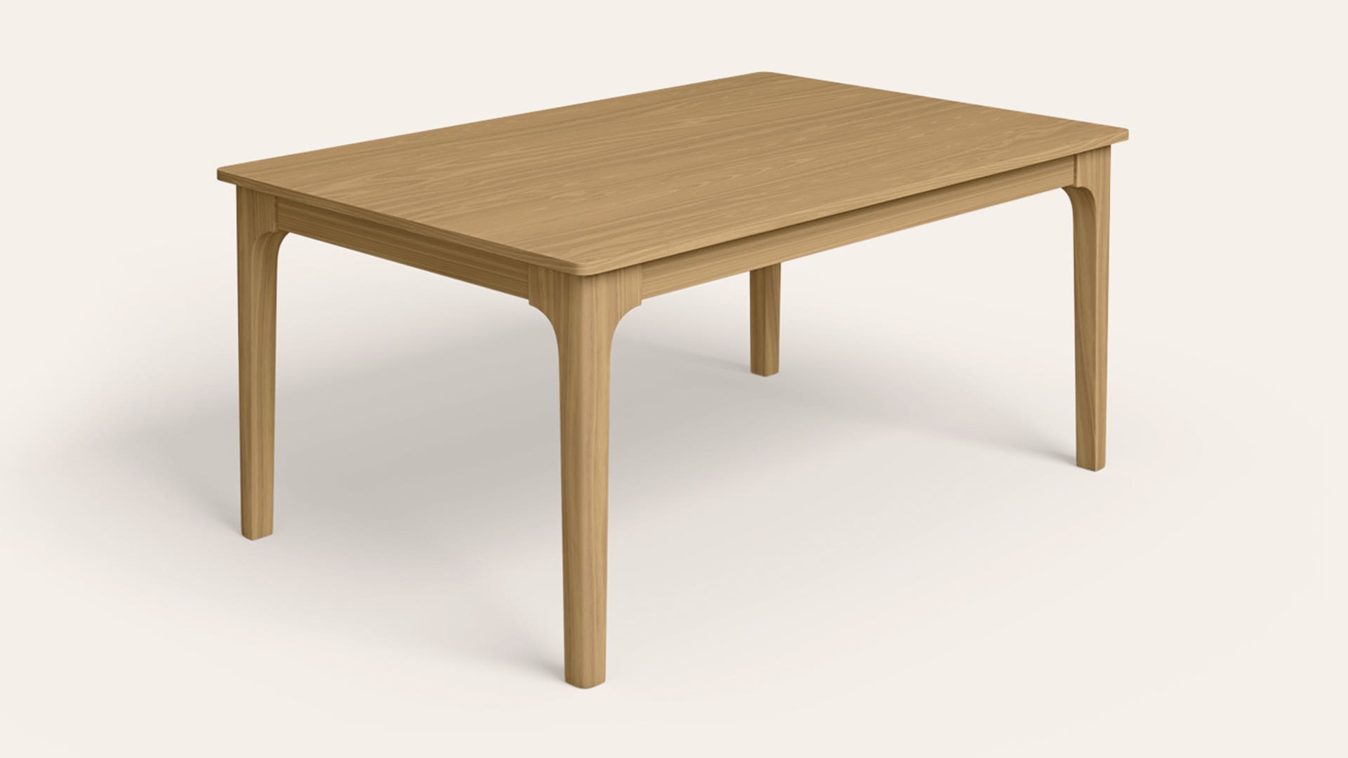 Grace 6-Seater Rubber Wood Rectangular Dining Table