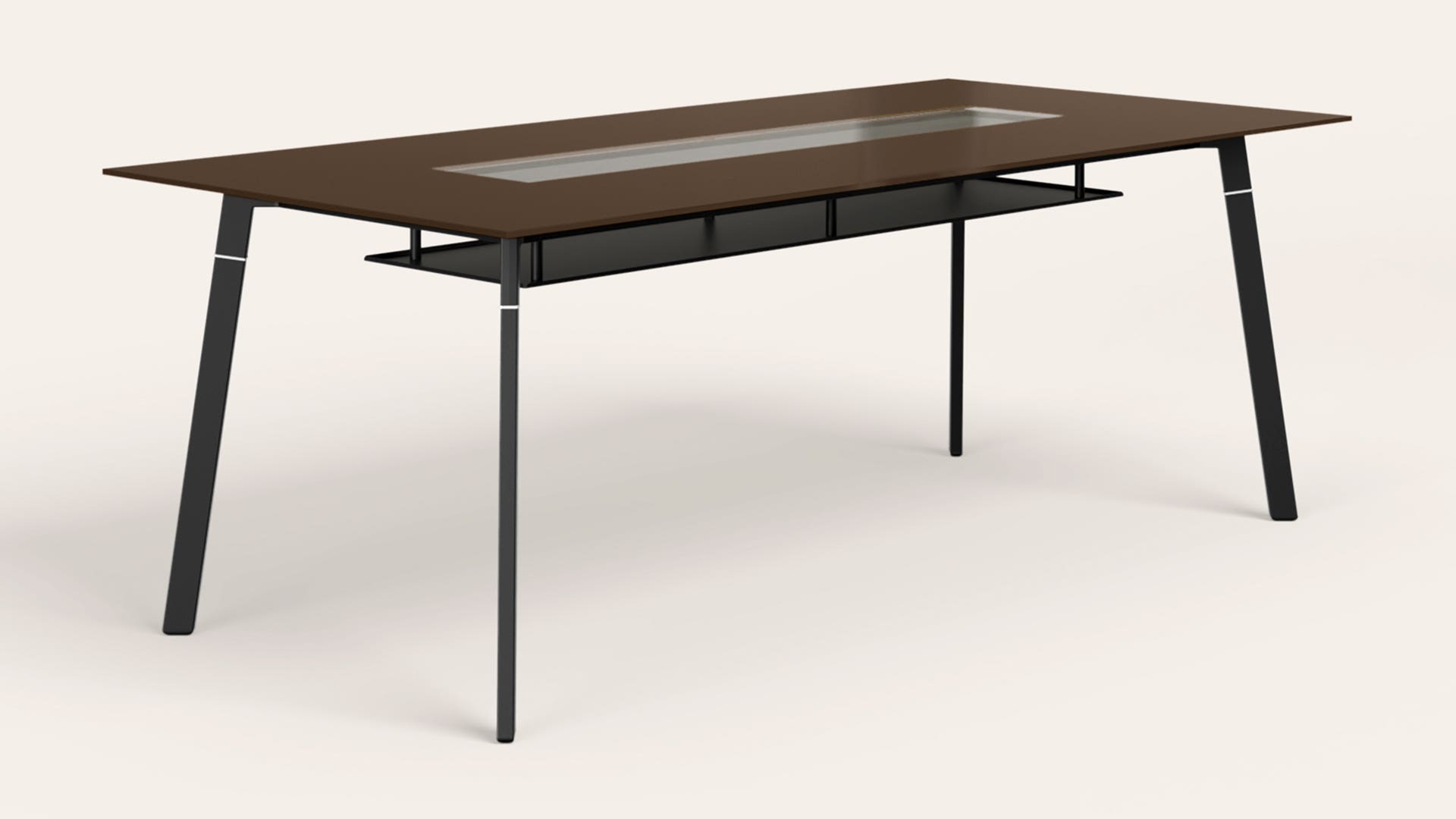 Bezel 8-Seater Painted Glass Top Rectangular Dining Table