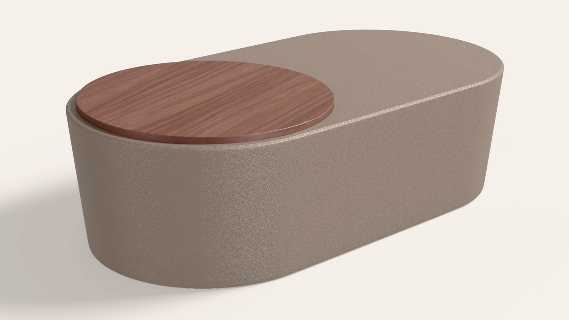 Raffin Multi-Purpose Coffee Table with Sitting Desk Function (Soft Brown)