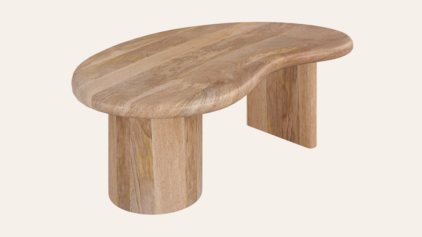 Nami Solidwood Asymmetrical Coffee Table