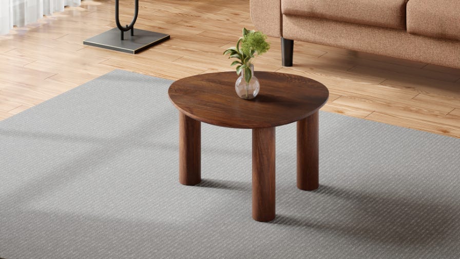 Elo Solidwood Triangular Coffee Table
